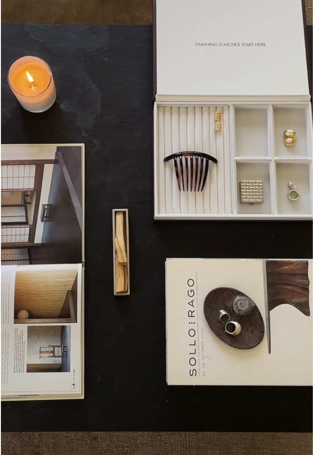 TikTok post by @clairealydean for Heaven Mayhem. Caption reads: Styling my new coffee table -@HEAVEN MAYHEM just....