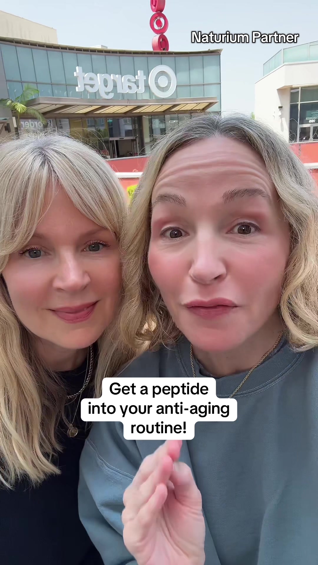 TikTok post by @mysistersskin for Naturium. Caption reads: We are recommending the Naturium Multi-Peptide....