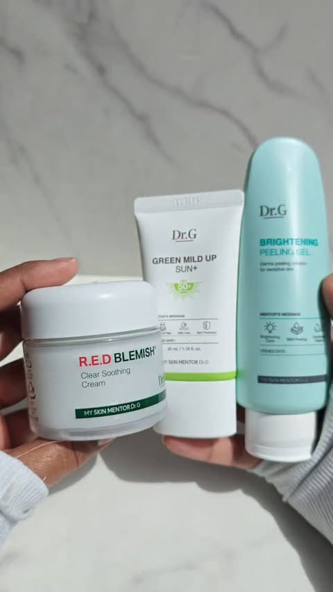 Instagram post by @satisbeautyedit for Dr.G. Caption reads: DrG - Summer Skin • Brightening Peeling Gel ❤️....