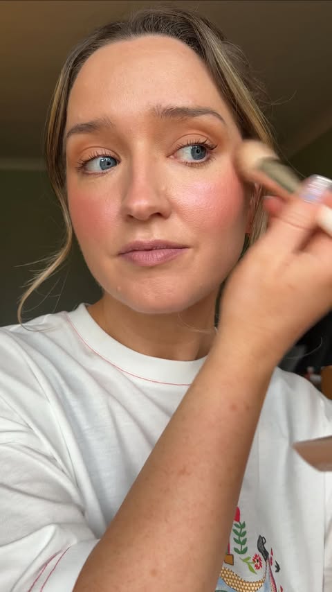 Instagram post by @rosegallagher for Sculpted By Aimee. Caption reads: Glowy, fresh makeup using powders ✨

Here’s a full....