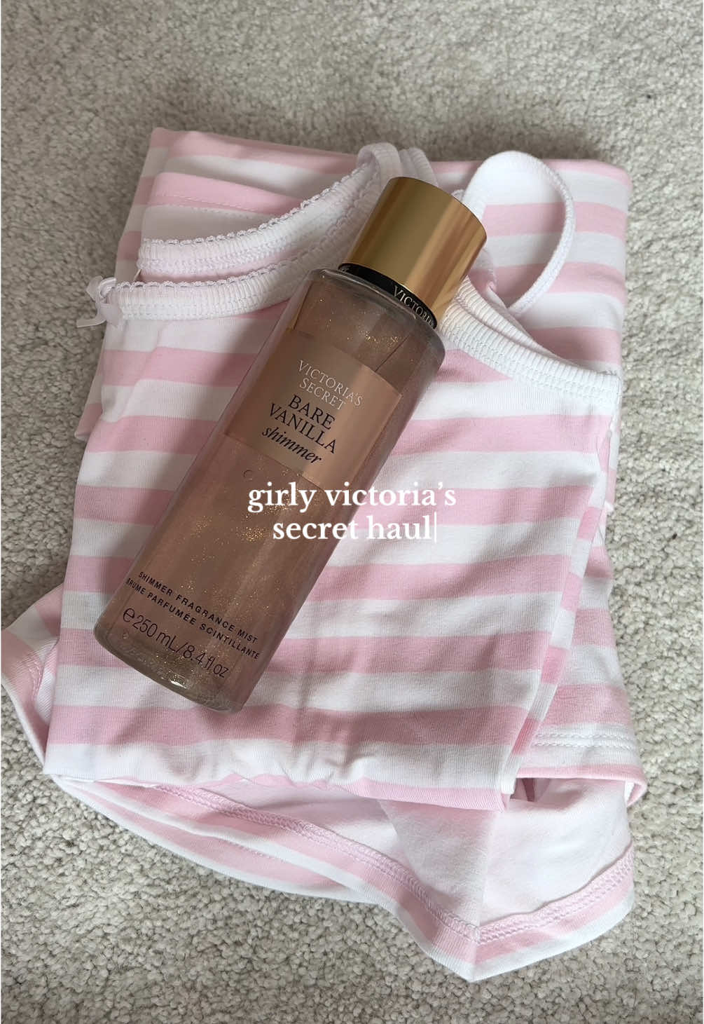 TikTok post by @diaryofcait for Frankies Bikinis. Caption reads: [...] OBSESSED @Victoria’s Secret @VSPINK....