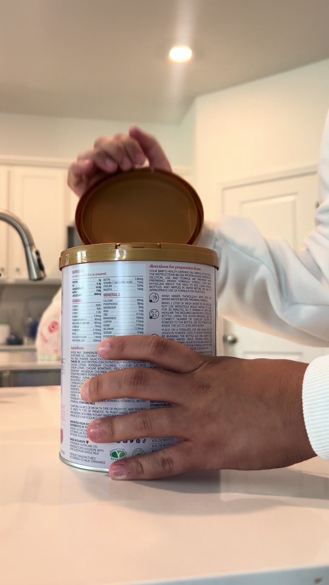 TikTok post by @minnie.xoxo1 for Kendamil. Caption reads: we 🤍 Kendamil ! #fyp #viraltiktok #kendamilusa....