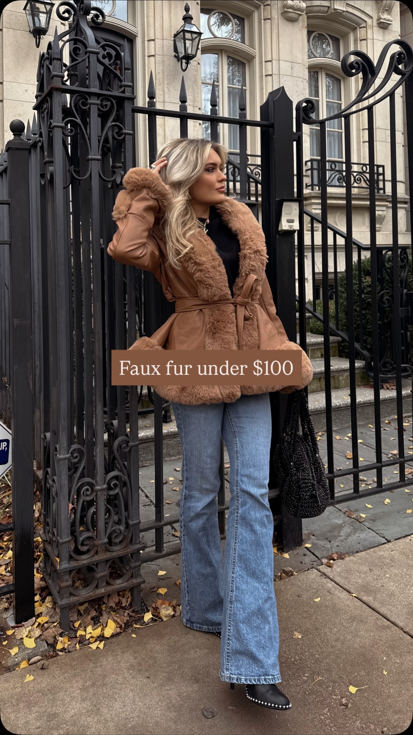 Instagram post by @nataliembode for PrettyLittleThing. Caption reads: They’re all 60% off right now for an early Black....