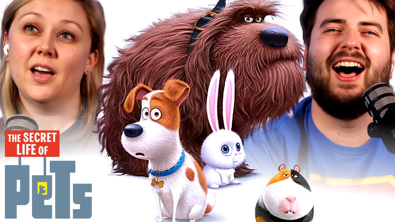 YouTube post by @GalaxyGeeks for TeePublic. Caption reads: THE SECRET LIFE OF PETS (2016) | Movie REACTION! |....