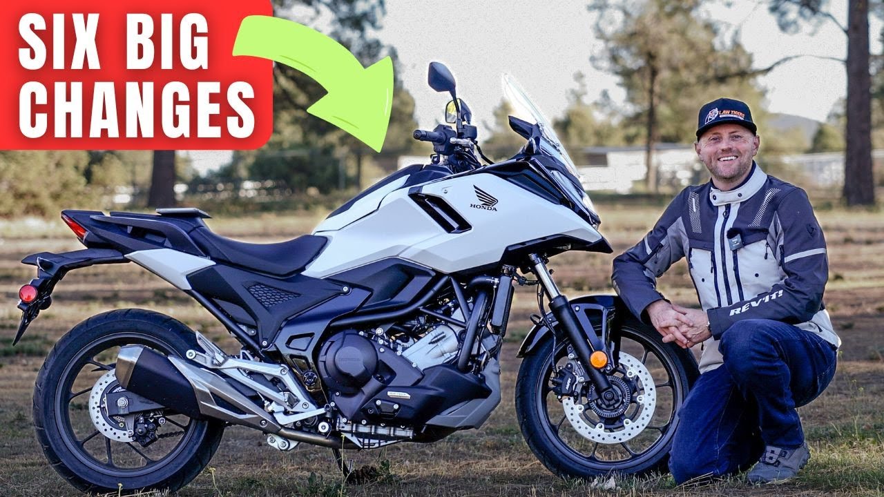 YouTube post by @BigRockMoto for CHIGEE. Caption reads: 2025 Honda NC750X DCT | The Most Practical....