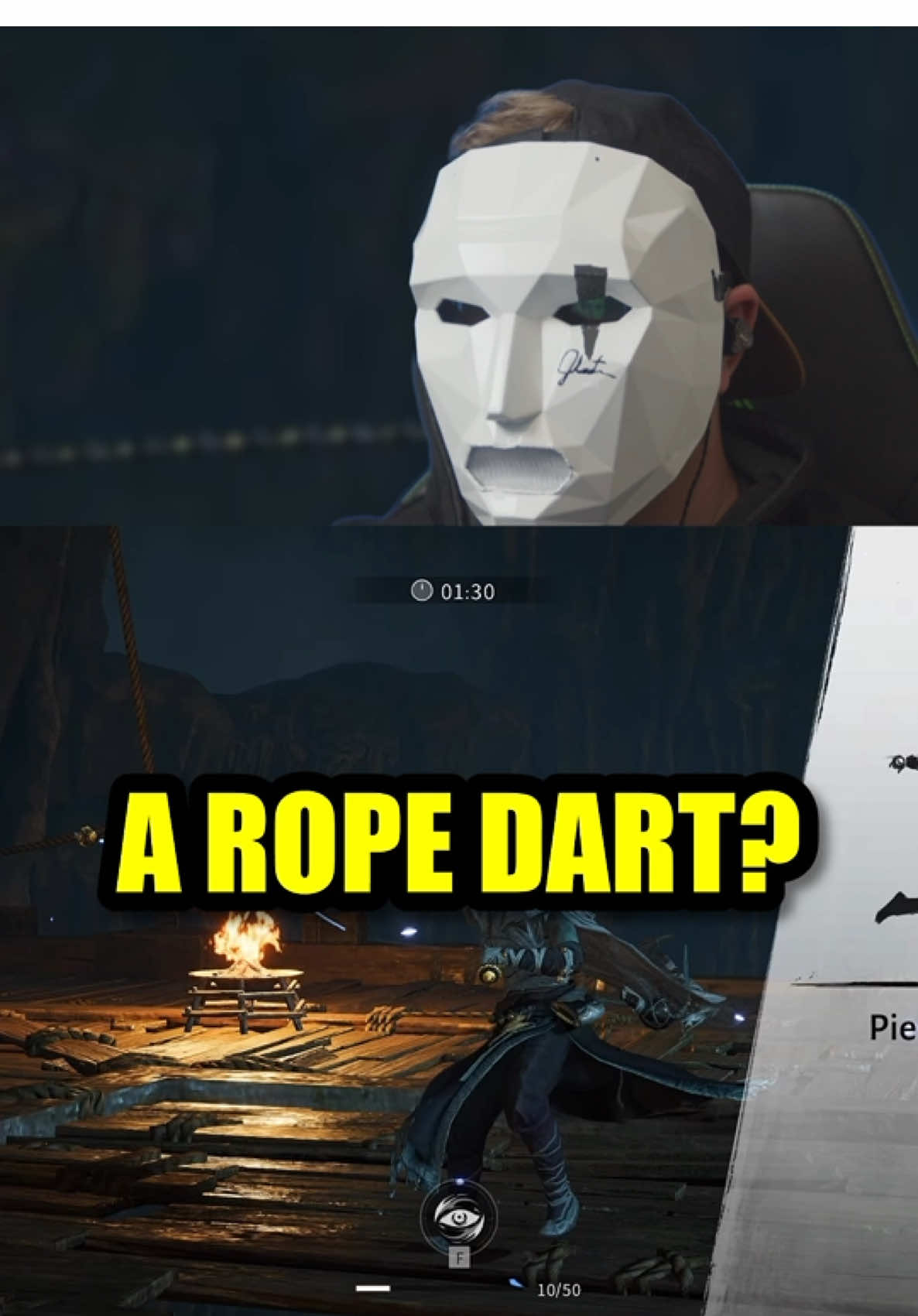 TikTok post by @ghostofcaldera for Where Winds Meet. Caption reads: [...] hands down my favorite melee weapon....