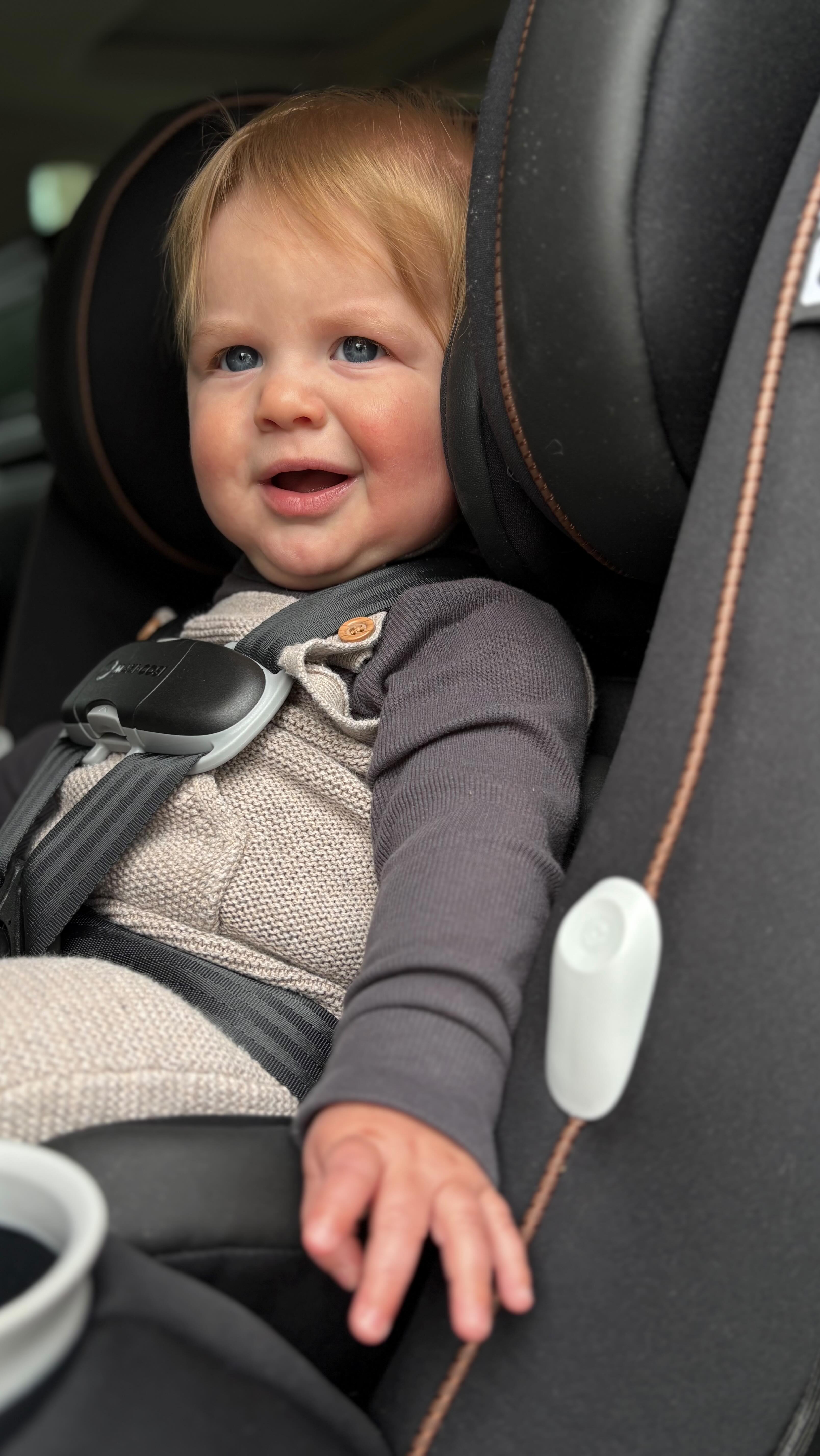 Instagram post by @amymacdonaldd for Maxi-Cosi. Caption reads: [...] All-in-One Convertible Car Seat from....