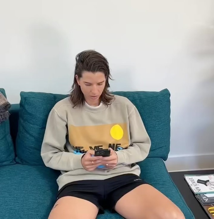 Instagram post by @tobinheath for Ally. Caption reads: @nwsl launched this year’s new secondary kit last....
