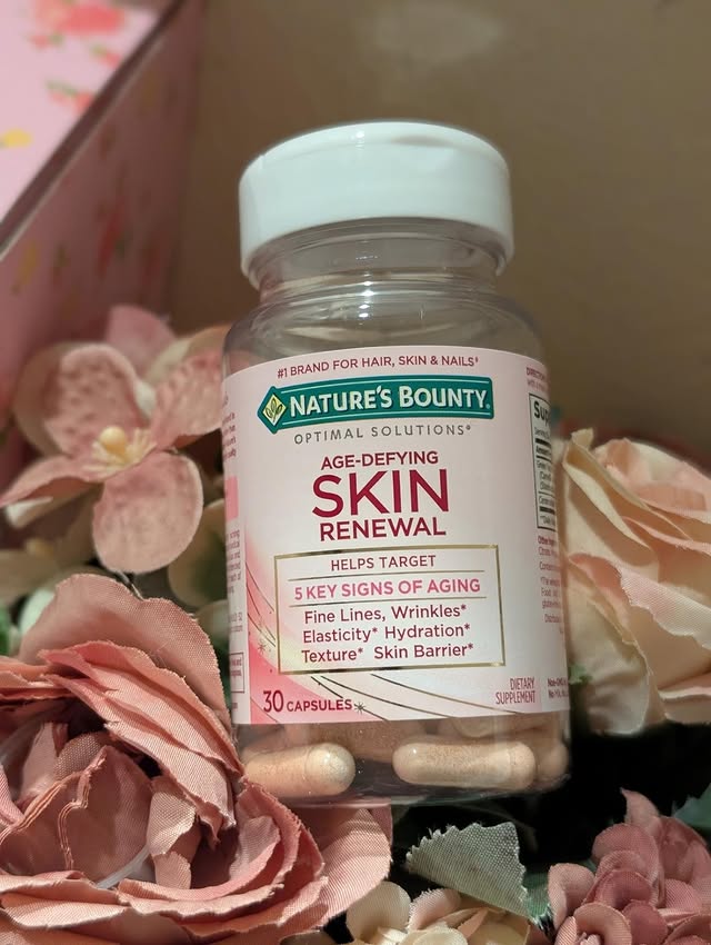 Instagram post by @kimreed930 for Nature's Bounty. Caption reads: Nature's Bounty Age- Defying Skin Renewal. Helps....