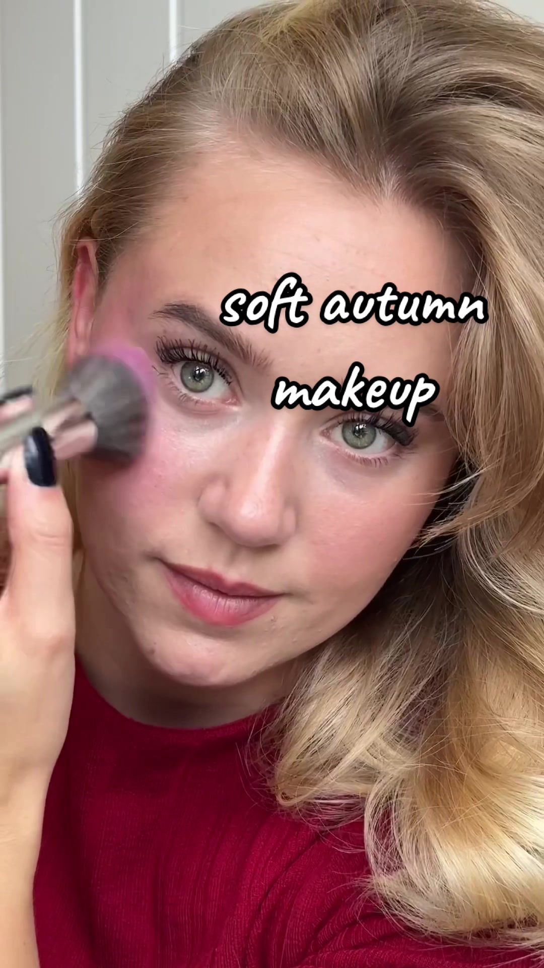 TikTok post by @josefinfrida for CAIA Cosmetics. Caption reads: (reklame) My favorite autumn blushes from @CAIA....