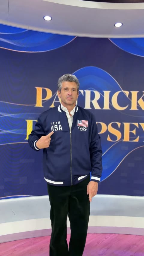 Instagram post by @patrickdempsey for Comcast. Caption reads: We're all Team USA. 🇺🇸 @comcast is bringing the....
