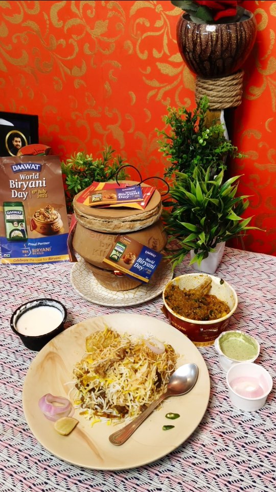 Instagram post by @adventures_with_raj17 for Biryani By Kilo. Caption reads: Celebrating Daawat World Biriyani Day 🍽️
Order....