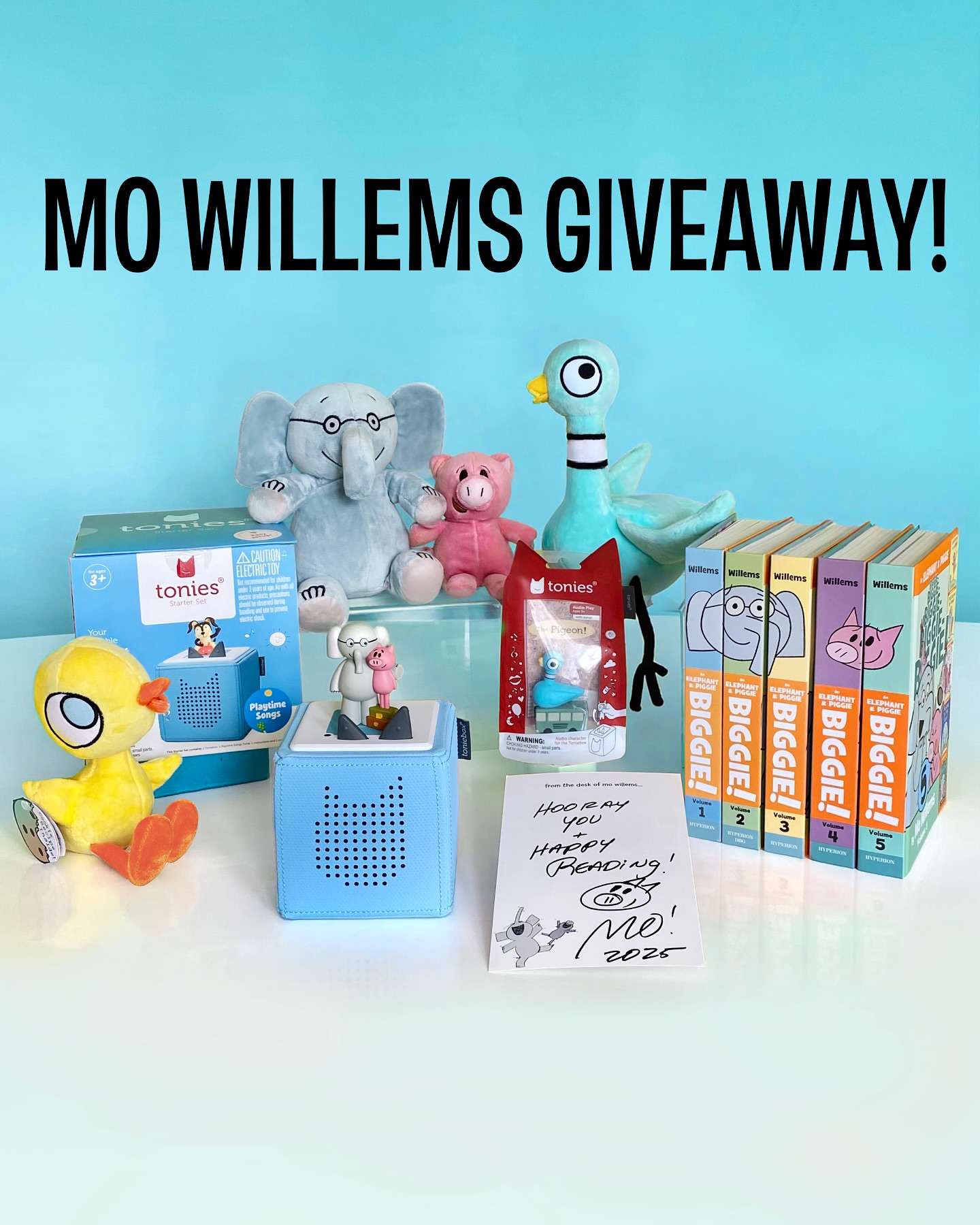 Instagram post by @mo.willems.workshop for Tonies. Caption reads: GIVEAWAY CLOSED!
Best friends make the best....