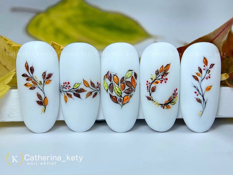 Instagram post by @catherina_kety for Madam Glam. Caption reads: Autumn Leaves 🍁
@madam_glam 
Color 
🍂 Riverwalk....