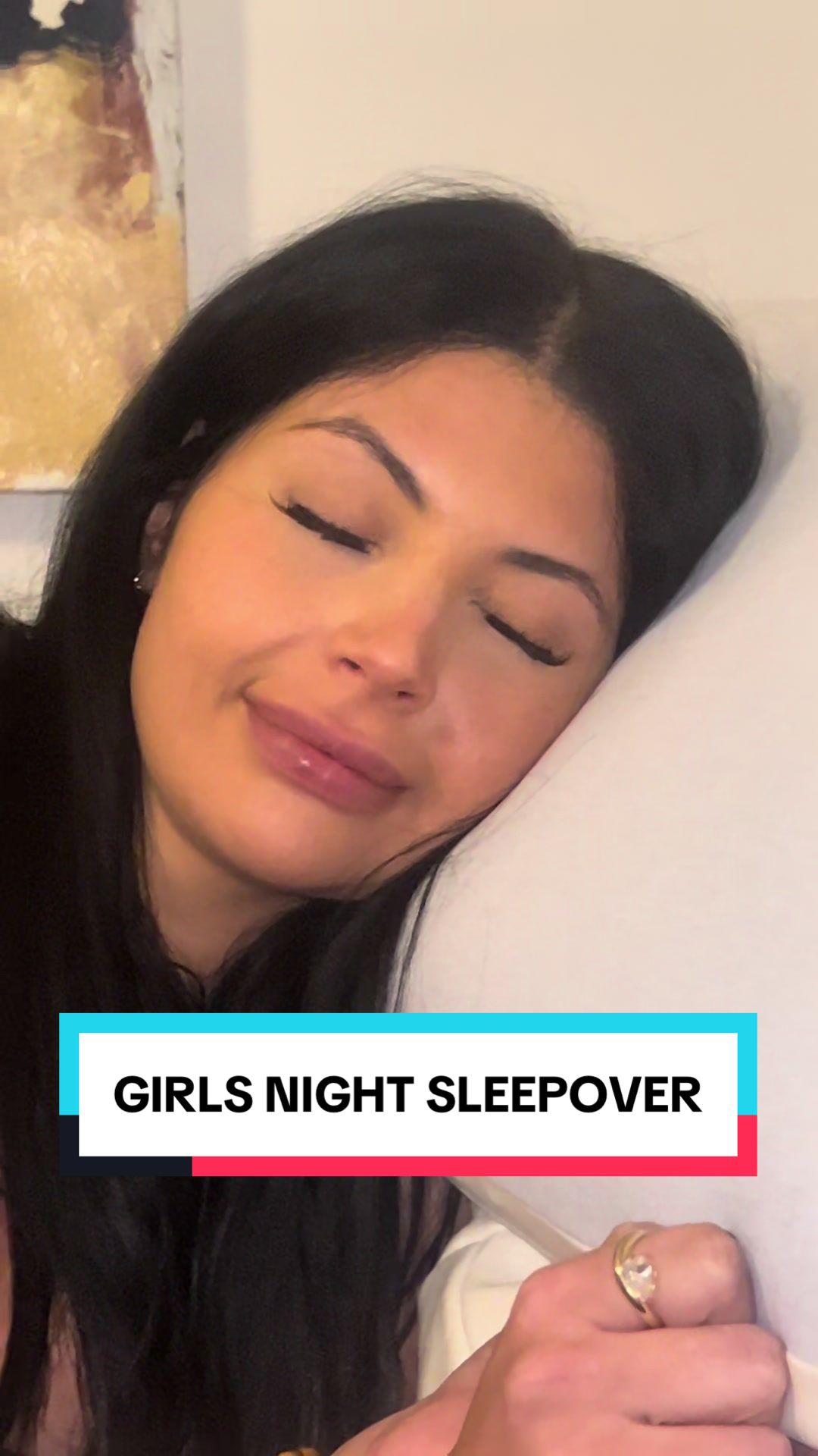 TikTok post by @thatguycraig_ for Lemme. Caption reads: [...] #girlsnight #sleepover #pillow @lemme....