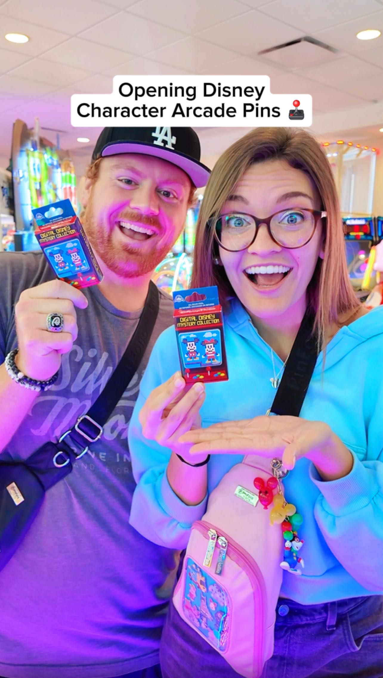 Instagram post by @summmerlyyy for Whatnot. Caption reads: Today we’re opening Mickey & Friends arcade style....