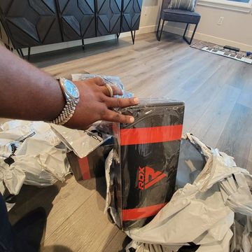 Instagram post by @jamesleehardmanjr for RDX Sports. Caption reads: Christmas came early this year 😀 thank you Dawood....