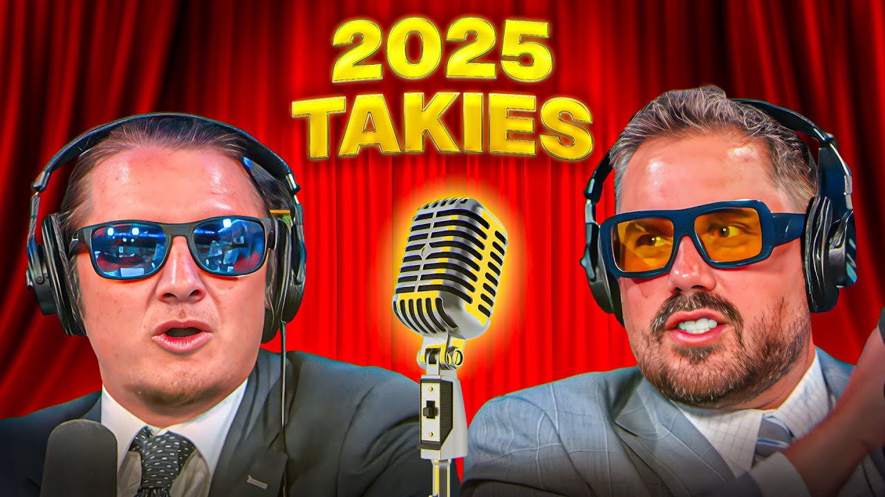 YouTube post by @PardonMyTakePodcast for DraftKings. Caption reads: THE 2025 TAKIE AWARDS PRESENTED BY PARDON MY TAKE.