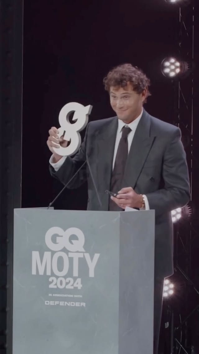 Instagram post by @cooprkoch for Belvedere Vodka. Caption reads: Cooper Koch accepts his International Actor of the....