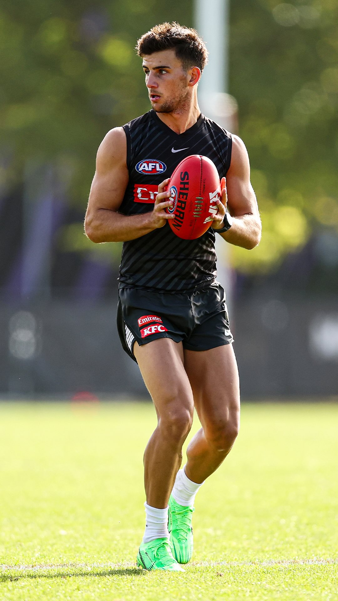 Instagram post by @collingwood_fc for Sonos. Caption reads: Spend a full day with @whispernickydaicos, with....