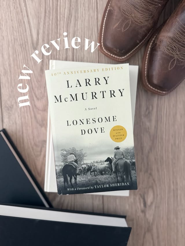 Instagram post by @chelseahudsonreads for Simon & Schuster. Caption reads: Book Review 📖 Lonesome Dove (#188) 4⭐️/ I really....
