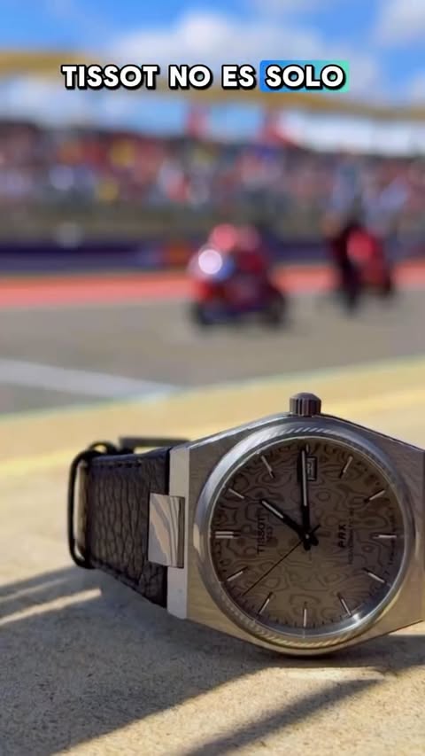 Instagram post by @miyorchstyle for TISSOT. Caption reads: Tissot no solo es patrocinador del MotoGP, es el....