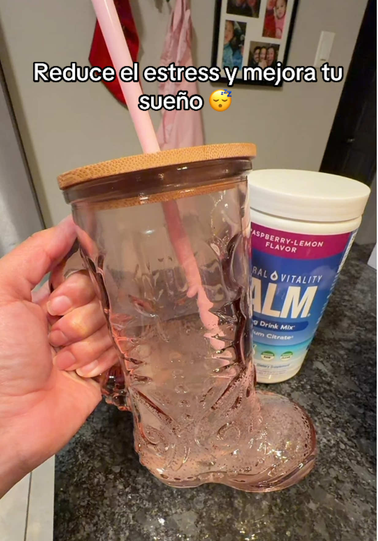 TikTok post by @sam_iam15 for Natural Vitality. Caption reads: @NaturalVitalityCalm #calm #magnesiumbenefits....