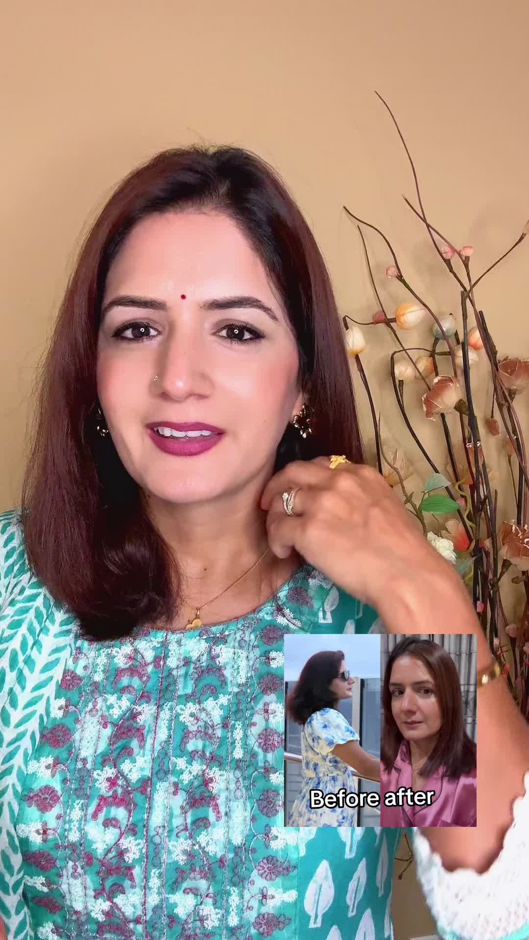 TikTok post by @sunita_reva for Kachita Spell. Caption reads: #hairkeratintreatment #kachitaspell #hair @Kachita....