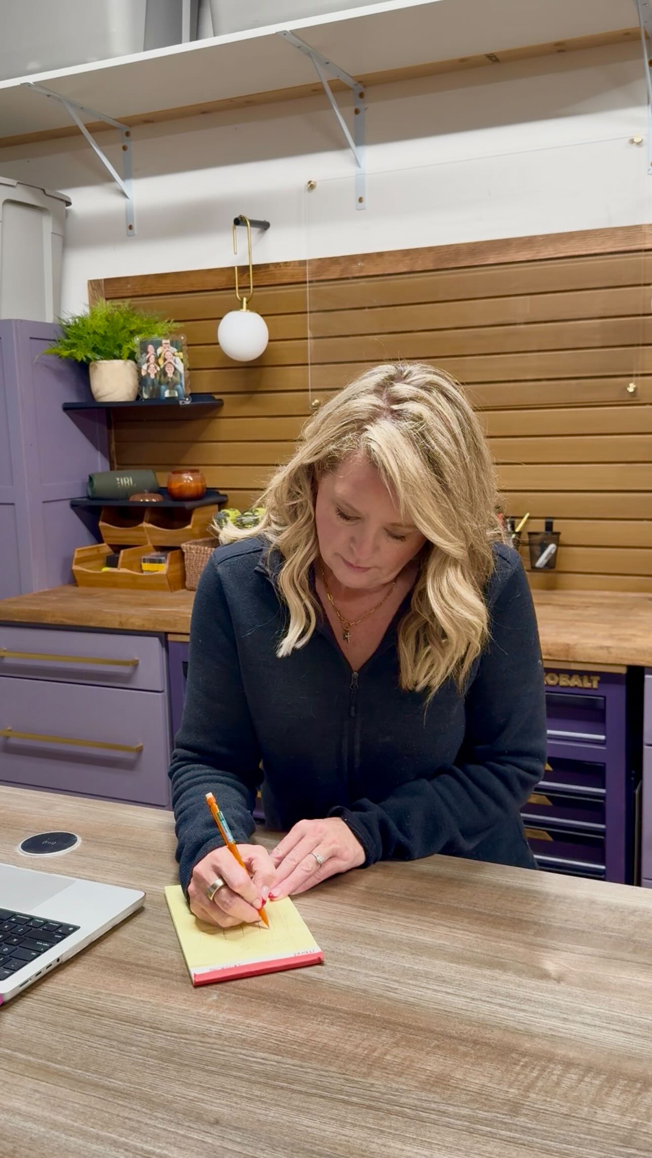 Instagram post by @designwithrhonda for The Home Depot. Caption reads: I didn’t add real skylights… I added skylight....