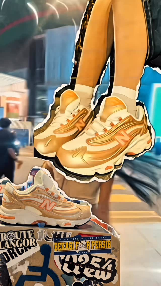 Instagram post by @sofeaorked for Foot Locker. Caption reads: City walks hit different when your nb’s are....