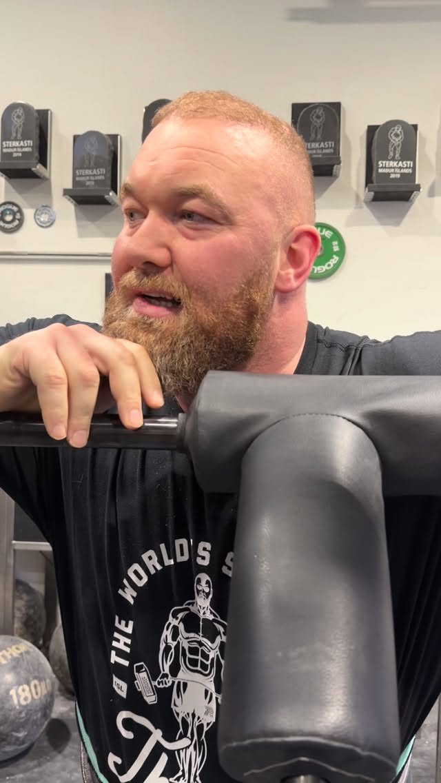 Instagram post by @thorbjornsson for Transparent Labs. Caption reads: [...] stacking every session. Powered by....