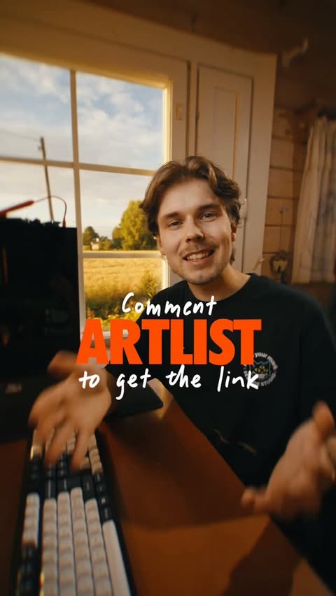 Instagram post by @antonmehto for Artlist. Caption reads: [...] the hype 💥 and it's now available on....