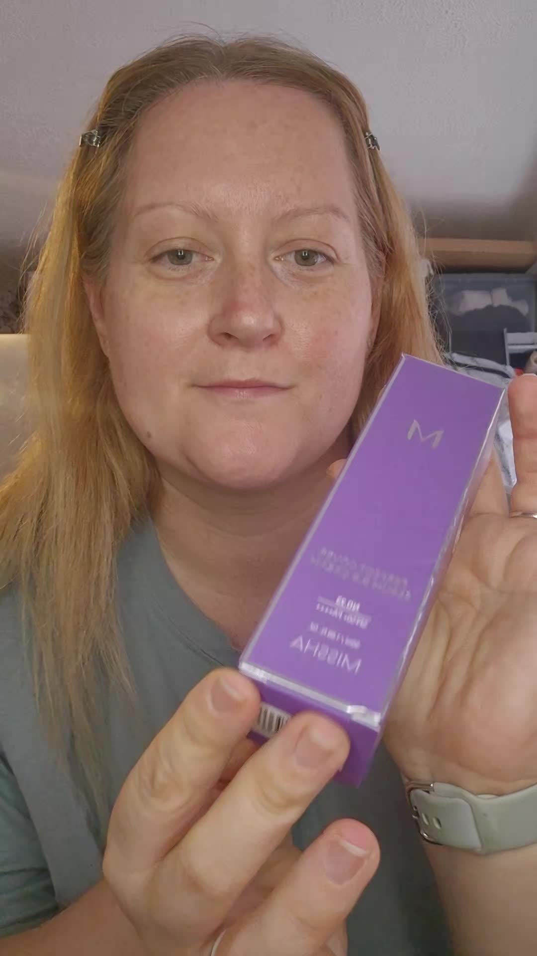 TikTok post by @jenbeautyandlife for Missha. Caption reads: [...] evened my skin, still feels lightweight.....
