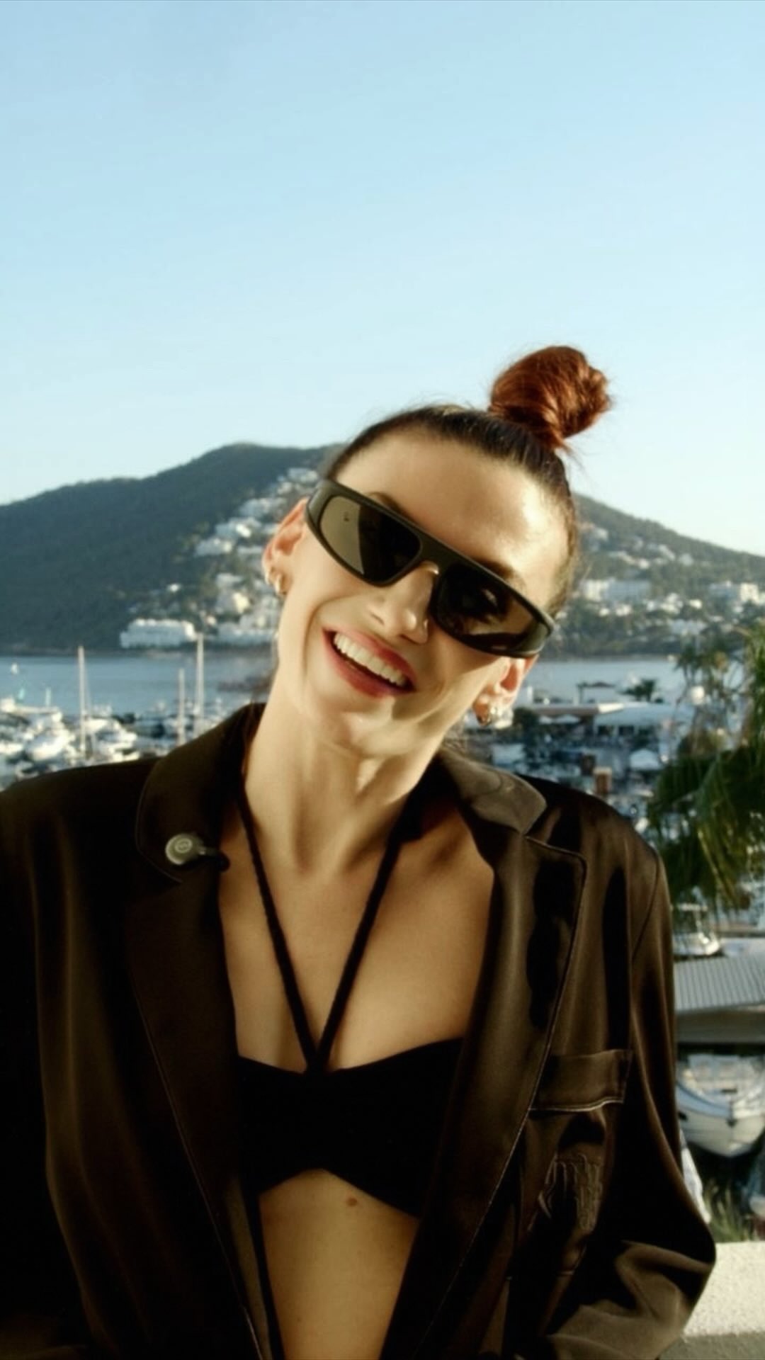 Instagram post by @pyramidibiza for Armani Exchange. Caption reads: IBIZA 4 EVER ✨🏝️

Some proper vibe warming up....