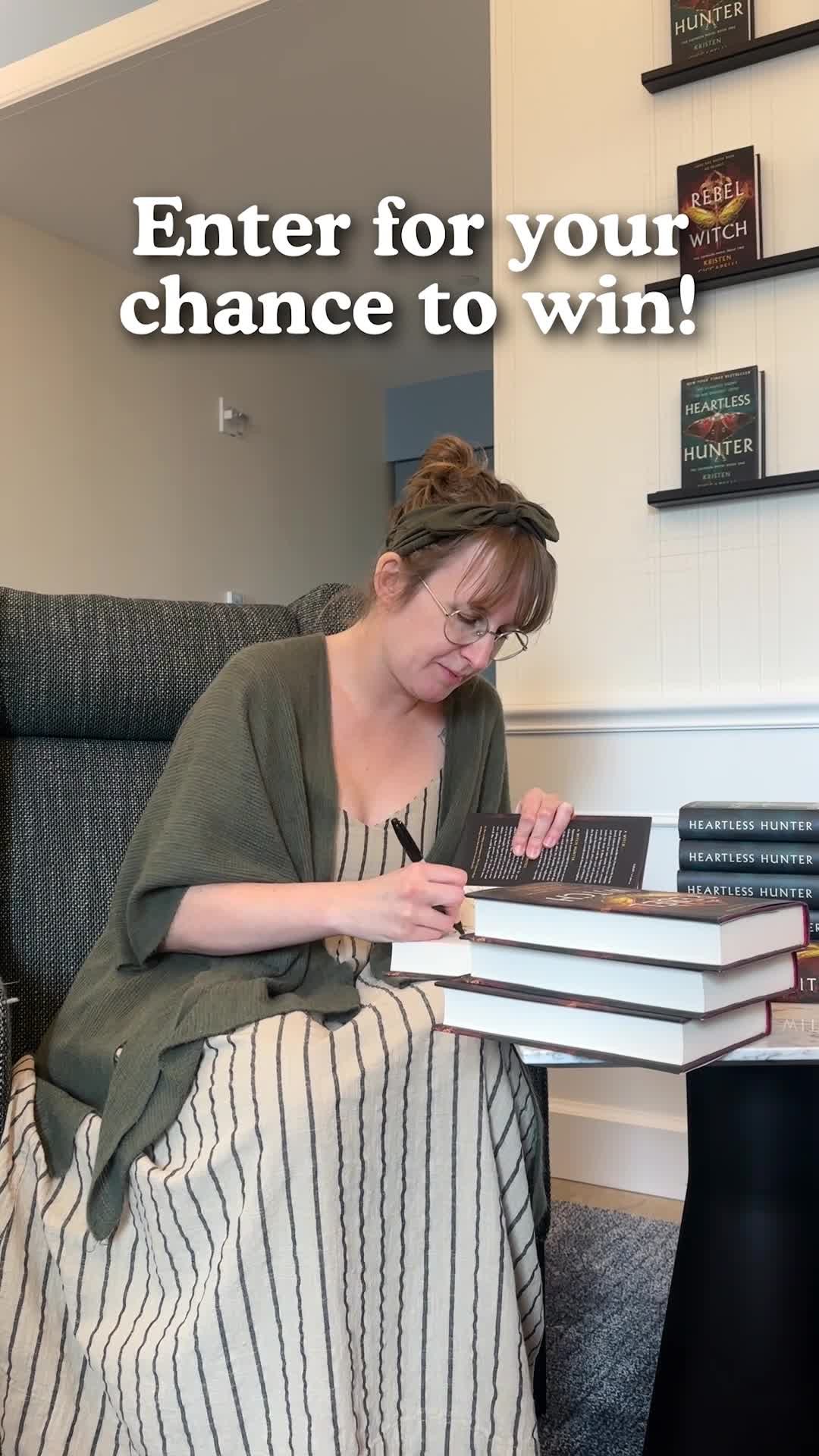Instagram post by @kristenciccarelli for Wednesday Books. Caption reads: 🚨 SWEEPSTAKES ALERT! 🚨⁣⁣⁣⁣
⁣⁣⁣⁣
Enter for your....