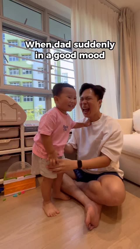 Instagram post by @itsmydadera for Health Promotion Board. Caption reads: Teddy: Papa why you so happy? 🤨 He thought I....