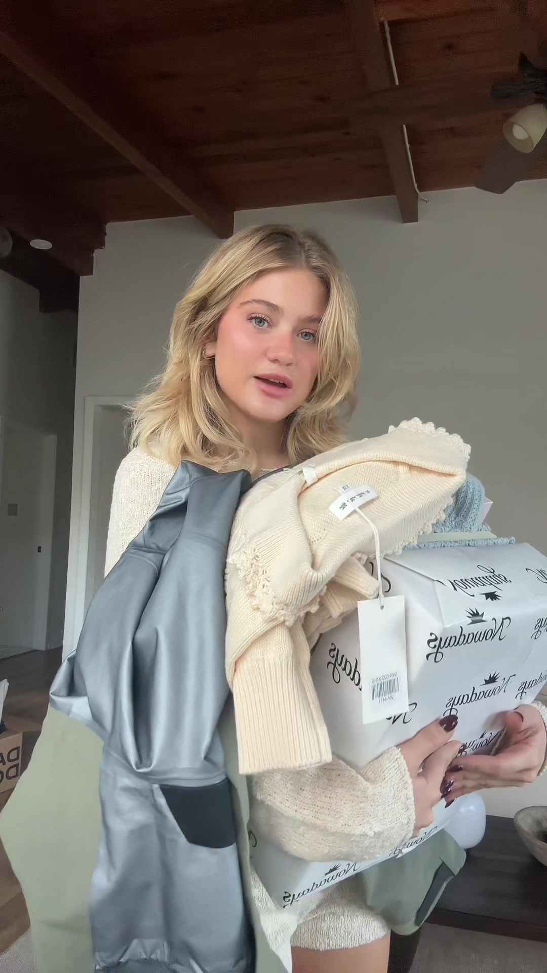 TikTok post by @gracienielson for NOWADAYS. Caption reads: @My Mum Made It @INDIGO LUNA STORE @NOWADAYS....