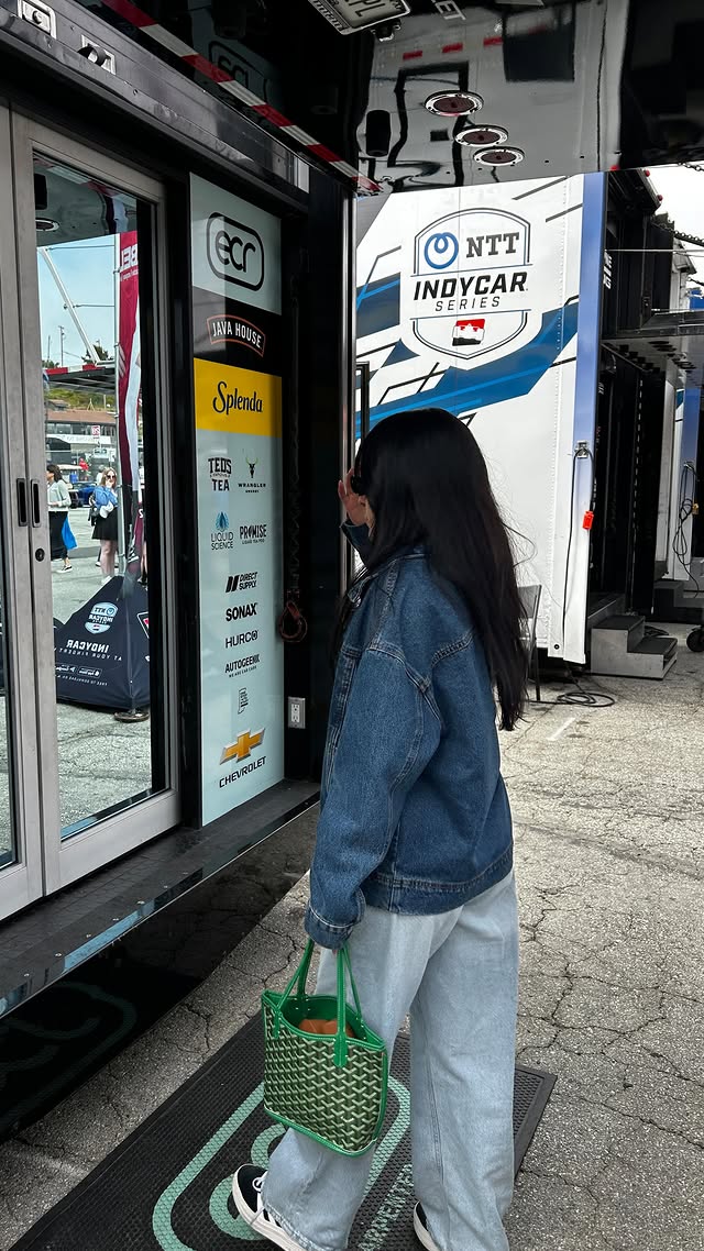 Instagram post by @santinixhoudini for Java House. Caption reads: [...] at the Grand Prix of Monterey w/ @javahouse....