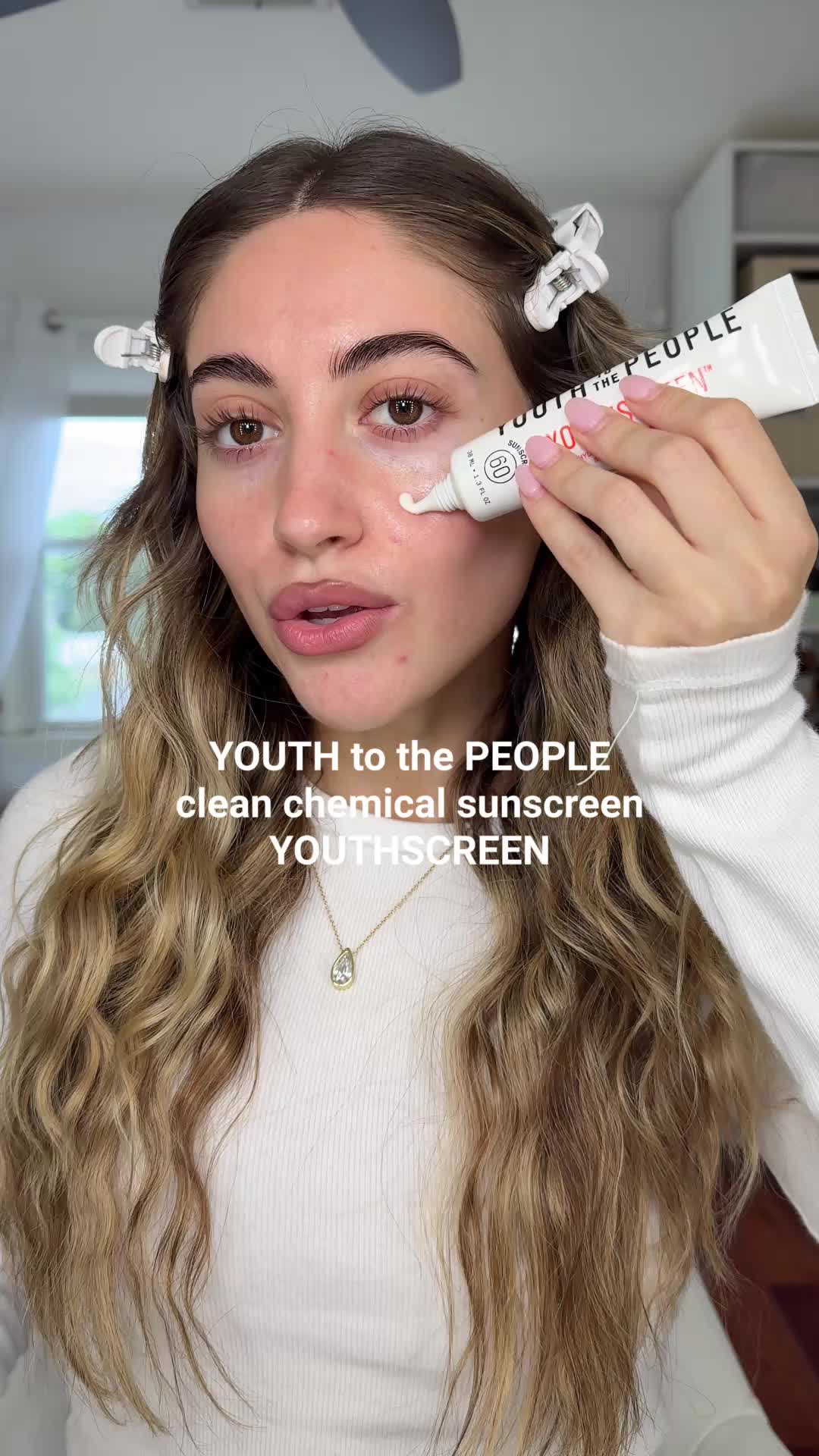 TikTok post by @samanthaa.nicole for Youth To The People. Caption reads: the NEW @Youth To The People YOUTHSCREEN spf 60....