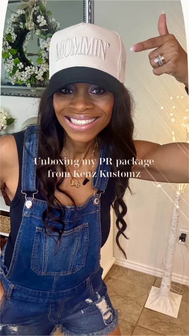 Instagram post by @thesouthernbargainbabe for KenzKustomz. Caption reads: Major hat moment incoming 👀🧢
So excited to unbox....