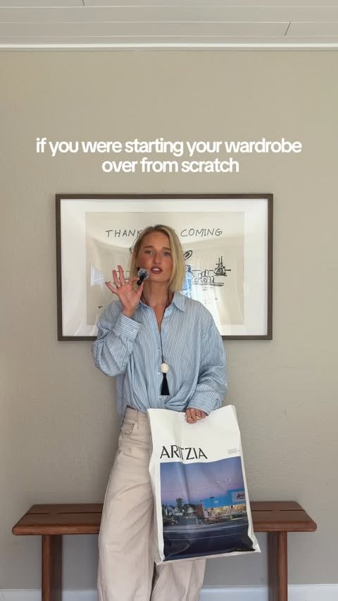 Instagram post by @mayalorimer for Aritzia. Caption reads: very passionate about @aritzia spring shopping!....