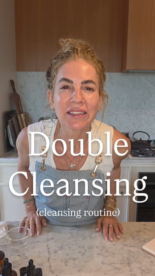 Instagram post by @dewyfacedbitch for Cliganic. Caption reads: You're supposed to cleanse your face twice. That's....