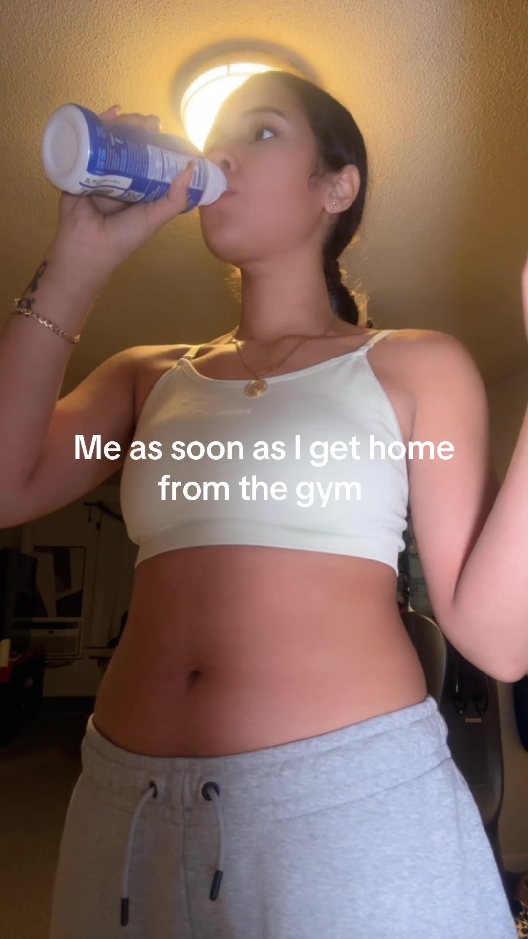 TikTok post by @claumirii for Koia. Caption reads: Drink @drinkkoia to maintain those healthy results....