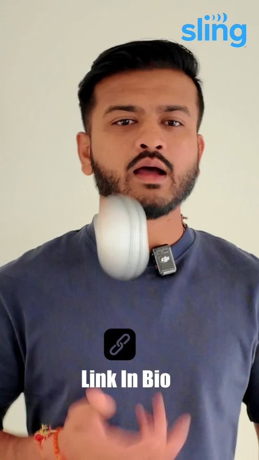 Instagram post by @monank15 for SLING TV. Caption reads: Catch every major cricket tournament and series of....