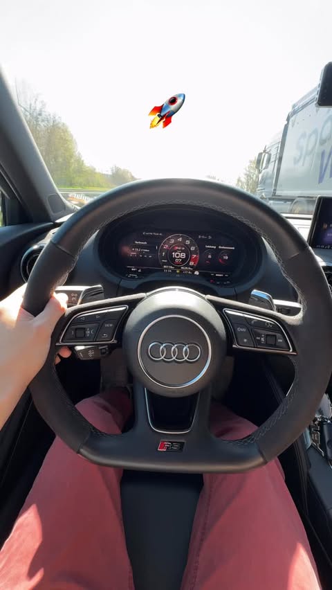 Instagram post by @audi.club.de for Meguiar’s. Caption reads: Fasten seat belts 🫡 • AUDI ABT RS3 non OPF •....