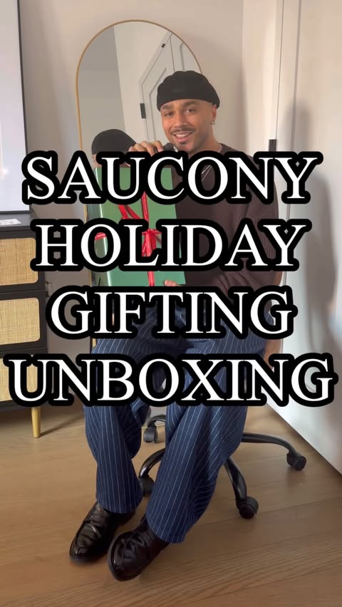 Instagram post by @mikemir.acco for Saucony. Caption reads: [...] I care about them - and gifting these....