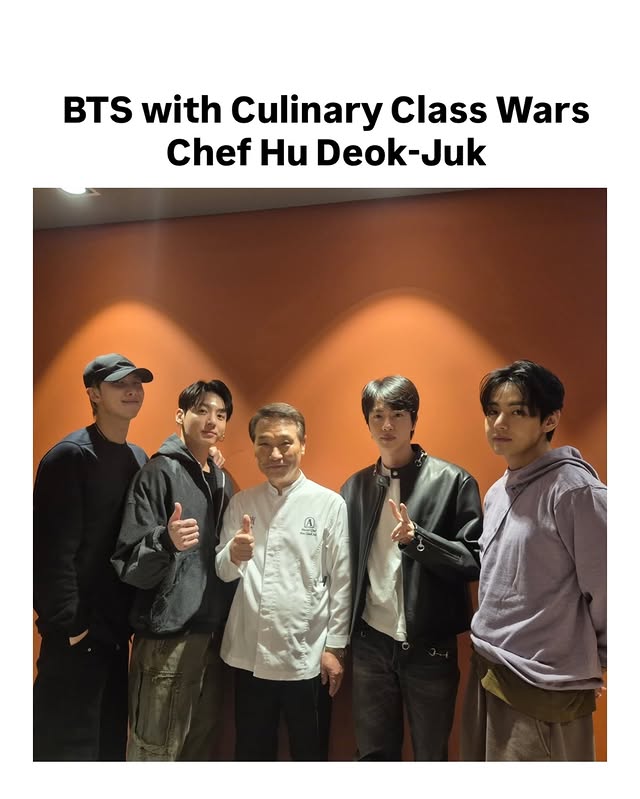 Instagram post by @suga_bighitentertainmemt for COKODIVE. Caption reads: [...] Wars Chef Hu Deok-Juk [everyone Use Cokodive....
