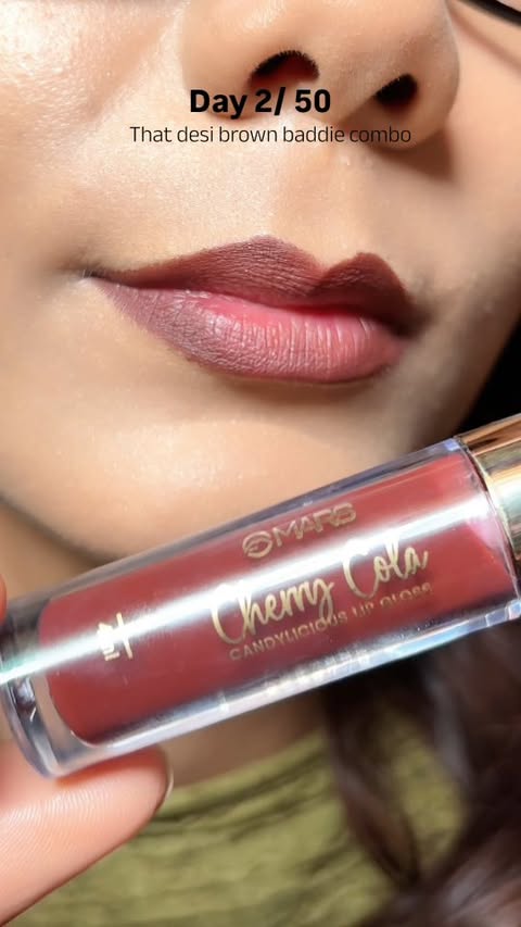 Instagram post by @cherryapproves for MARS Cosmetics. Caption reads: Day 2 of 50 Days, 50 Lip Swatches 💋✨ comment for....