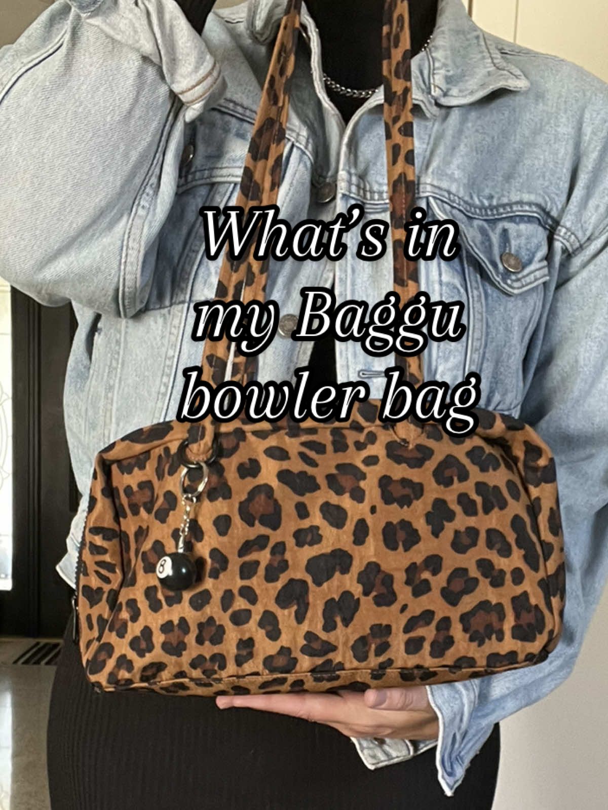 TikTok post by @sopookyncute for BAGGU. Caption reads: What’s in my Baggu today! 🖤🖤 #baggu [...].