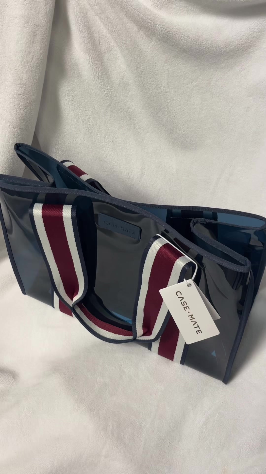 TikTok post by @hannahealexander for Case-Mate. Caption reads: @Case-Mate has the best bags ever 😌 cannot wait....